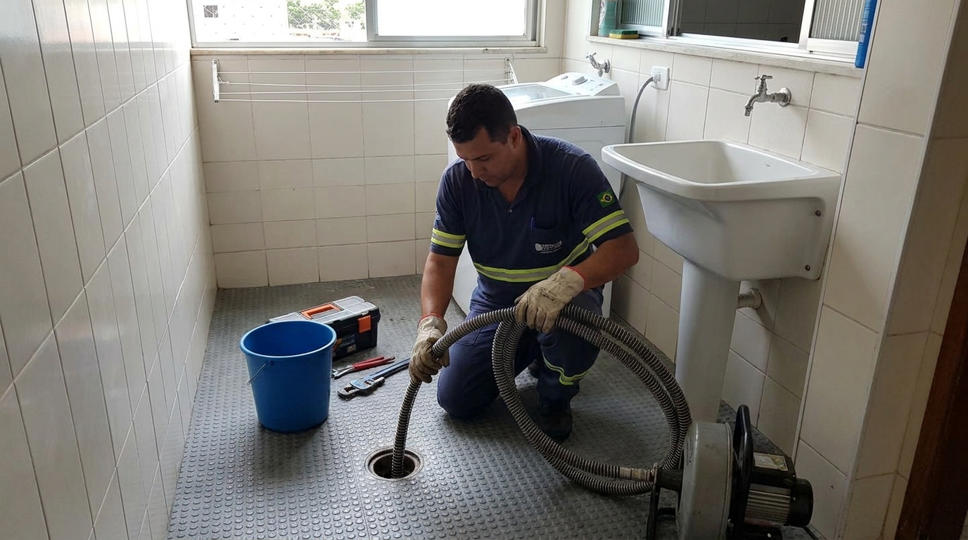 Desobstrução na Cozinha na Zona Leste de São Paulo‑SP